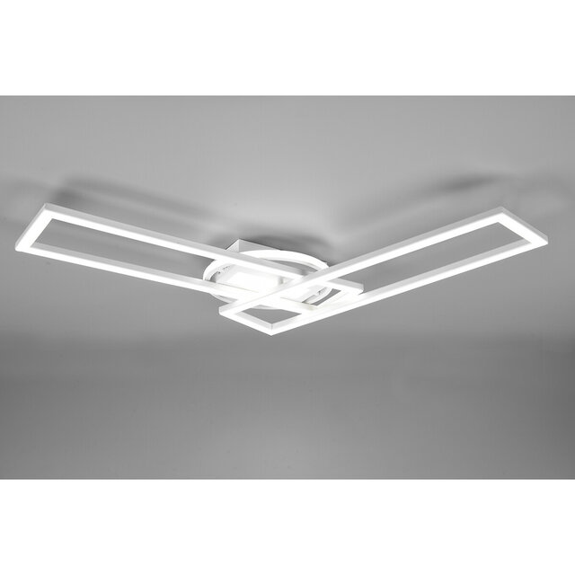 HLW LED LED Ceiling Lamp - Ceiling Lighting - Trion Tiger - 30W - Adjustable Color - Remote Control - Dimmable - Rectangular - Matte White - Aluminum HLW LED LED Ceiling Lamp - Ceiling Lighting - Trion Tiger - 30W - Adjustable Color - Remote Control - Dimmable - Rectangular - Matte White - Aluminum