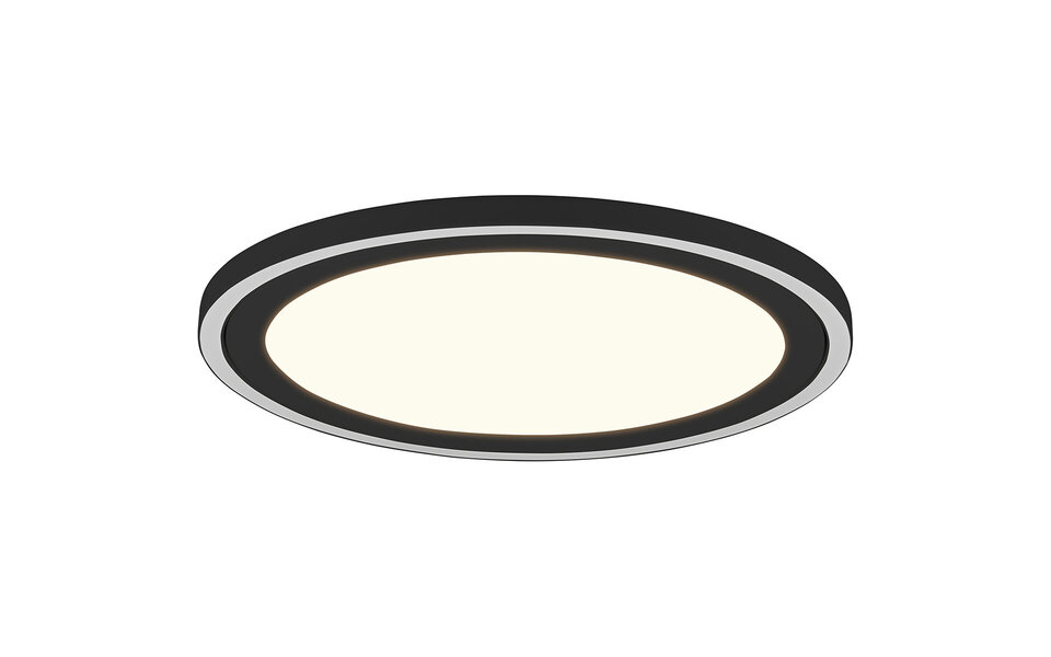 HLW LED LED Ceiling Lamp - Ceiling Lighting - Trion Coman - 29W - Warm White 3000K - Round - Matte Black - Plastic