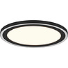 ronde mat zwarte LED plafondlamp Ø43 cm 29W warm wit licht 3000K 4600 lumen