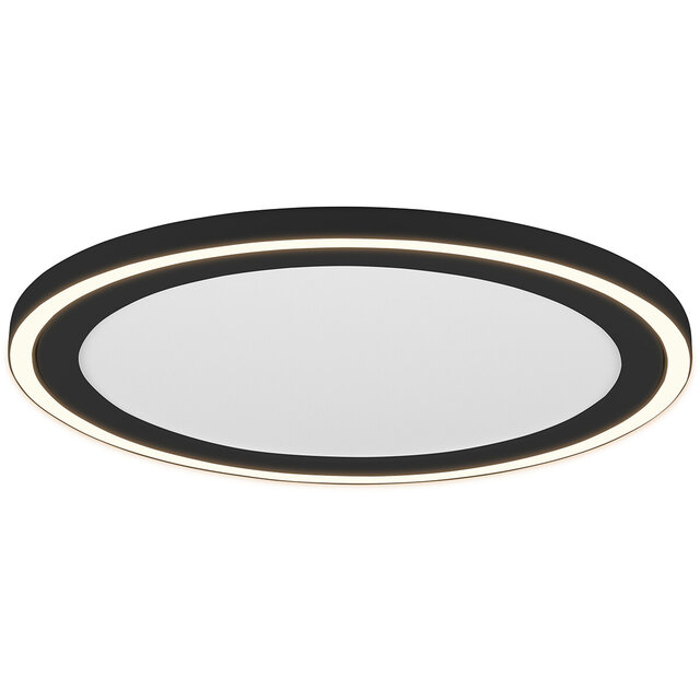 HLW LED LED Ceiling Lamp - Ceiling Lighting - Trion Coman - 29W - Warm White 3000K - Round - Matte Black - Plastic