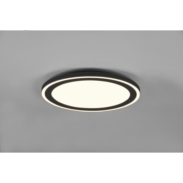 HLW LED LED Ceiling Lamp - Ceiling Lighting - Trion Coman - 29W - Warm White 3000K - Round - Matte Black - Plastic