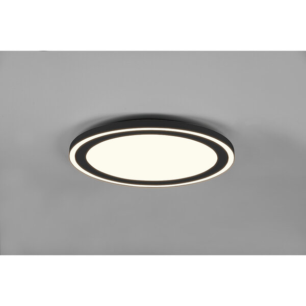HLW LED LED Plafondlamp - Plafondverlichting - Trion Coman - 29W - Warm Wit 3000K - Rond - Mat Zwart - Kunststof HLW LED LED Plafondlamp - Plafondverlichting - Trion Coman - 29W - Warm Wit 3000K - Rond - Mat Zwart - Kunststof