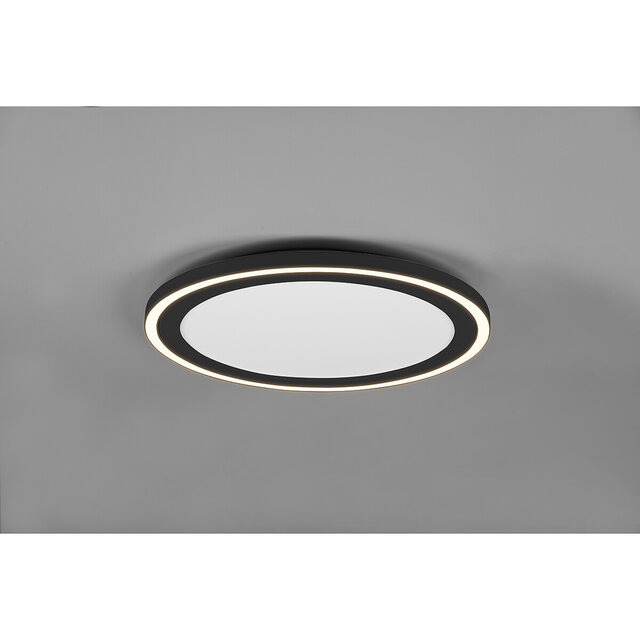 HLW LED LED Ceiling Lamp - Ceiling Lighting - Trion Coman - 29W - Warm White 3000K - Round - Matte Black - Plastic