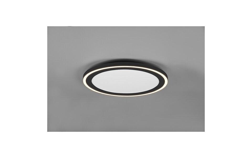 HLW LED LED Ceiling Lamp - Ceiling Lighting - Trion Coman - 29W - Warm White 3000K - Round - Matte Black - Plastic