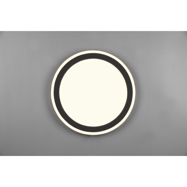 HLW LED LED Ceiling Lamp - Ceiling Lighting - Trion Coman - 29W - Warm White 3000K - Round - Matte Black - Plastic