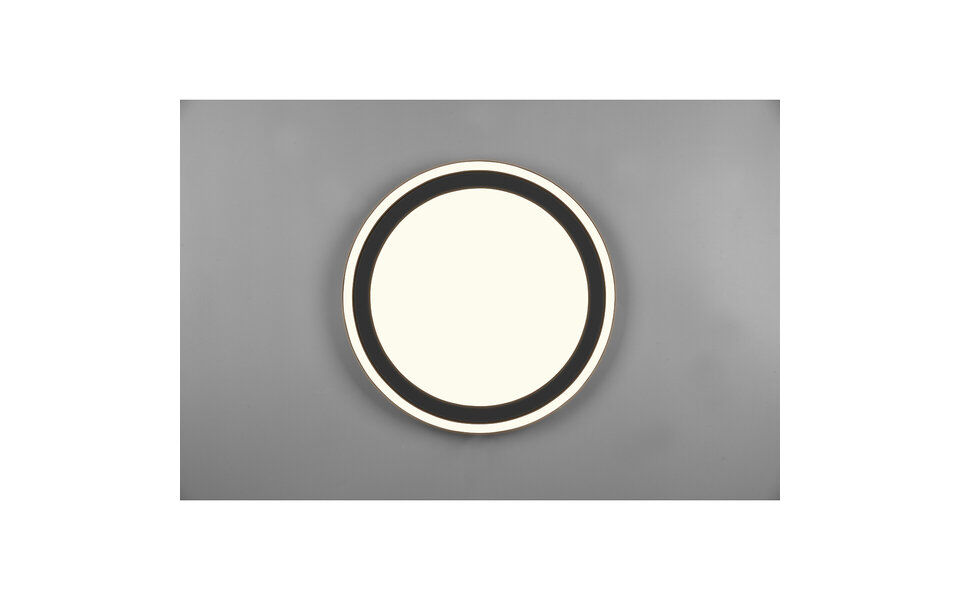 HLW LED LED Ceiling Lamp - Ceiling Lighting - Trion Coman - 29W - Warm White 3000K - Round - Matte Black - Plastic