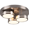 LED Ceiling Light - Ceiling Lighting - Trion Franco - 25.5W - Warm White 3000K - 3-light - Dimmable - Round - Matte Nickel - Aluminum