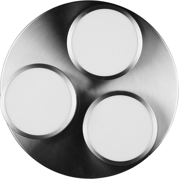 HLW LED LED Plafondlamp - Plafondverlichting - Trion Franco - 25.5W - Warm Wit 3000K - 3-lichts - Dimbaar - Rond - Mat Nikkel - Aluminium HLW LED LED Plafondlamp - Plafondverlichting - Trion Franco - 25.5W - Warm Wit 3000K - 3-lichts - Dimbaar - Rond - Mat Nikkel - Aluminium