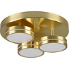 HLW LED LED Ceiling Light - Ceiling Lighting - Trion Franco - 25.5W - Warm White 3000K - 3-light - Dimmable - Round - Matte Gold - Aluminum