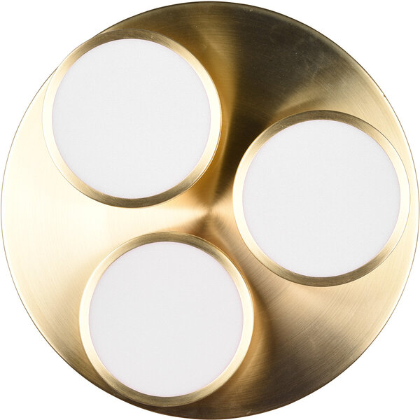HLW LED LED Plafondlamp - Plafondverlichting - Trion Franco - 25.5W - Warm Wit 3000K - 3-lichts - Dimbaar - Rond - Mat Goud - Aluminium HLW LED LED Plafondlamp - Plafondverlichting - Trion Franco - 25.5W - Warm Wit 3000K - 3-lichts - Dimbaar - Rond - Mat Goud - Aluminium