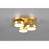 HLW LED LED Ceiling Light - Ceiling Lighting - Trion Franco - 25.5W - Warm White 3000K - 3-light - Dimmable - Round - Matte Gold - Aluminum