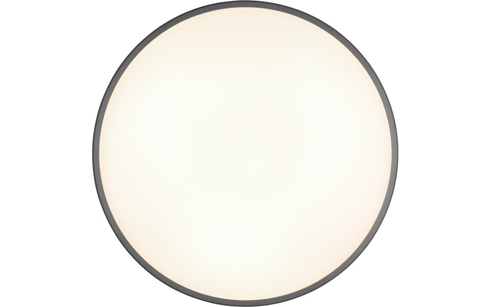 HLW LED LED Ceiling Lamp - Ceiling Lighting - Trion Lombis - 34W - Warm White 3000K - Dimmable - Round - Matte Titanium - Plastic