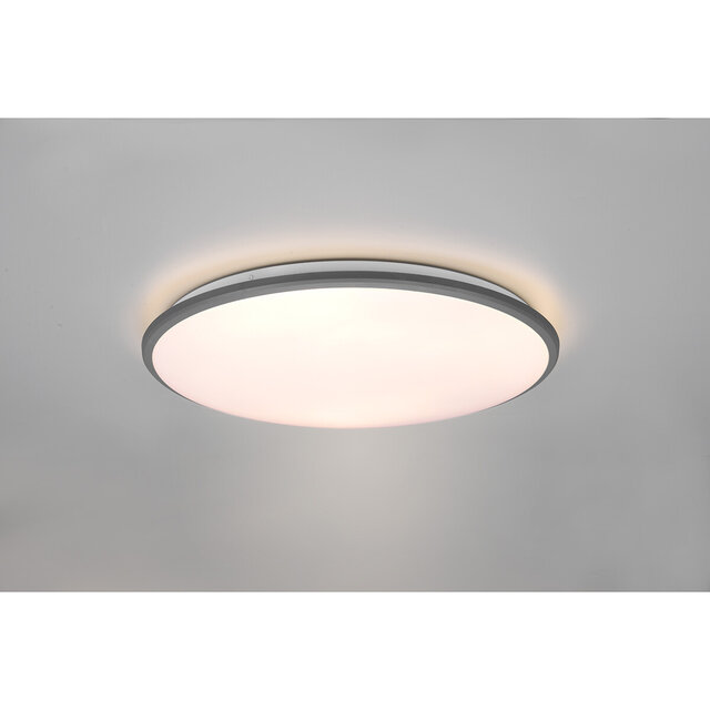 HLW LED LED Plafondlamp - Plafondverlichting - Trion Lombis - 34W - Warm Wit 3000K - Dimbaar - Rond - Mat Titaan - Kunststof HLW LED LED Plafondlamp - Plafondverlichting - Trion Lombis - 34W - Warm Wit 3000K - Dimbaar - Rond - Mat Titaan - Kunststof