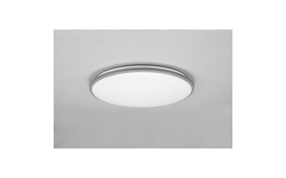 HLW LED LED Ceiling Lamp - Ceiling Lighting - Trion Lombis - 34W - Warm White 3000K - Dimmable - Round - Matte Titanium - Plastic