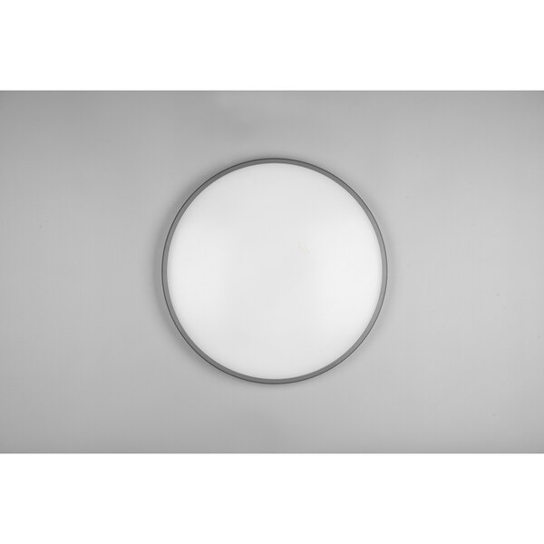 HLW LED LED Plafondlamp - Plafondverlichting - Trion Lombis - 34W - Warm Wit 3000K - Dimbaar - Rond - Mat Titaan - Kunststof HLW LED LED Plafondlamp - Plafondverlichting - Trion Lombis - 34W - Warm Wit 3000K - Dimbaar - Rond - Mat Titaan - Kunststof