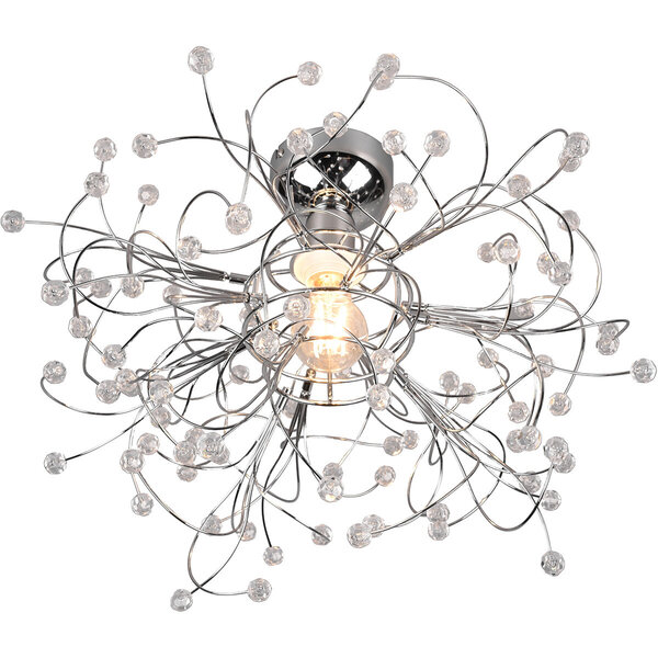 HLW LED LED Plafondlamp - Plafondverlichting - Trion Guston - E27 Fitting - 1-lichts - Rond - Mat Chroom - Aluminium