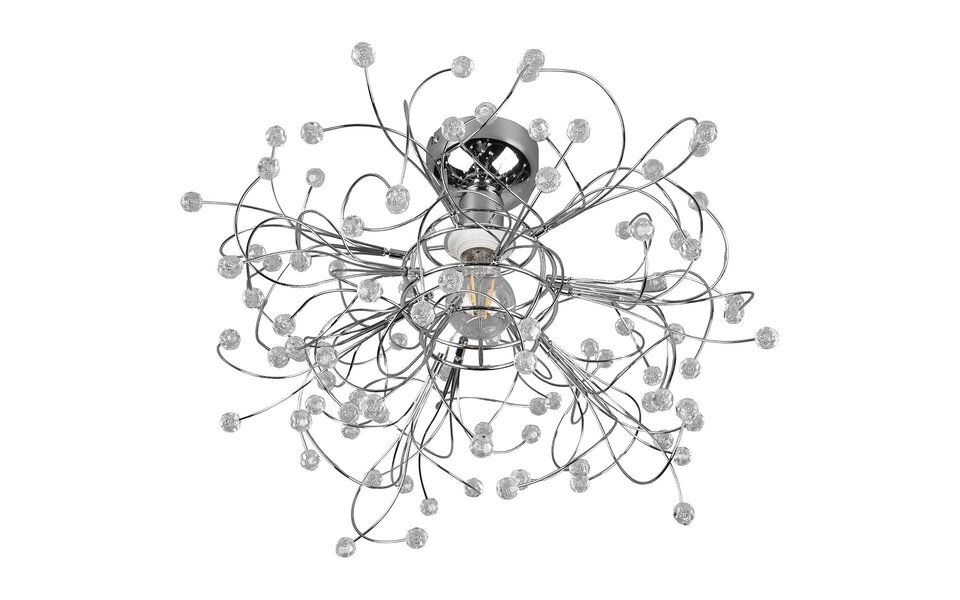 HLW LED LED Plafondlamp - Plafondverlichting - Trion Guston - E27 Fitting - 1-lichts - Rond - Mat Chroom - Aluminium