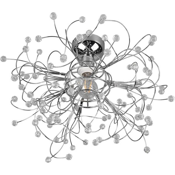 HLW LED LED Plafondlamp - Plafondverlichting - Trion Guston - E27 Fitting - 1-lichts - Rond - Mat Chroom - Aluminium