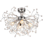 HLW LED LED Ceiling Lamp - Ceiling Lighting - Trion Guston - E14 Fitting - 4 Lights - Round - Matte Chrome - Aluminum