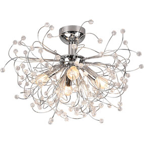 LED Plafondlamp Trion Guston Mat Chroom 4-lichts E14 LED Plafondlamp Trion Guston Mat Chroom 4-lichts E14