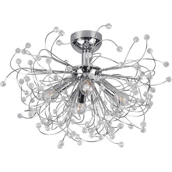 HLW LED LED Plafondlamp - Plafondverlichting - Trion Guston - E14 Fitting - 4-lichts - Rond - Mat Chroom - Aluminium HLW LED LED Plafondlamp - Plafondverlichting - Trion Guston - E14 Fitting - 4-lichts - Rond - Mat Chroom - Aluminium