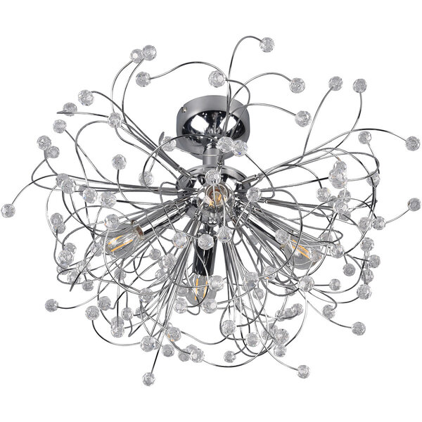 HLW LED LED Plafondlamp - Plafondverlichting - Trion Guston - E14 Fitting - 4-lichts - Rond - Mat Chroom - Aluminium HLW LED LED Plafondlamp - Plafondverlichting - Trion Guston - E14 Fitting - 4-lichts - Rond - Mat Chroom - Aluminium