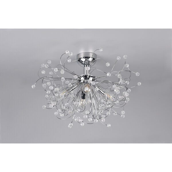 HLW LED LED Plafondlamp - Plafondverlichting - Trion Guston - E14 Fitting - 4-lichts - Rond - Mat Chroom - Aluminium HLW LED LED Plafondlamp - Plafondverlichting - Trion Guston - E14 Fitting - 4-lichts - Rond - Mat Chroom - Aluminium