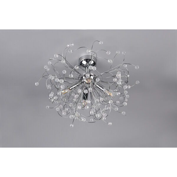 HLW LED LED Plafondlamp - Plafondverlichting - Trion Guston - E14 Fitting - 4-lichts - Rond - Mat Chroom - Aluminium HLW LED LED Plafondlamp - Plafondverlichting - Trion Guston - E14 Fitting - 4-lichts - Rond - Mat Chroom - Aluminium