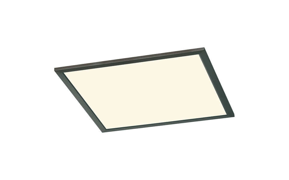 HLW LED LED Ceiling Light - Ceiling Lighting - Trion Povino - 26W - Warm White 3000K - Dimmable - Square - Matte Black - Aluminum