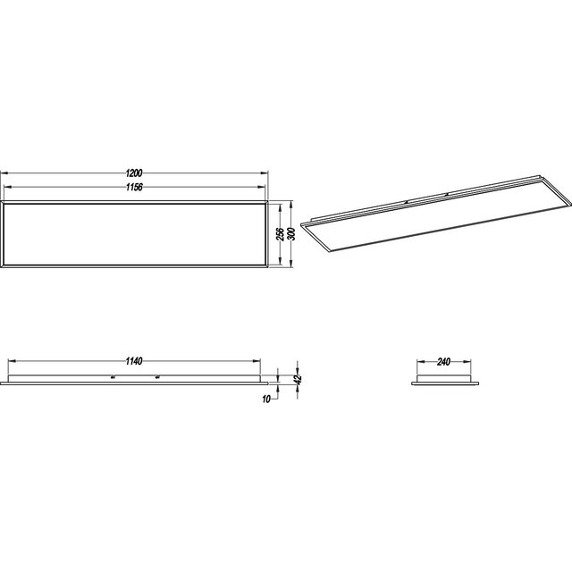 HLW LED LED Plafondlamp - Plafondverlichting - Trion Povino - 31W - Warm Wit 3000K - Dimbaar - Rechthoek - Mat Zwart - Aluminium