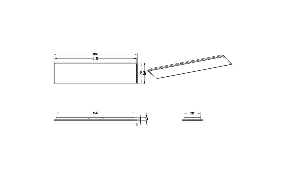 HLW LED LED Ceiling Lamp - Ceiling Lighting - Trion Povino - 31W - Warm White 3000K - Dimmable - Rectangular - Matte Black - Aluminum HLW LED LED Ceiling Lamp - Ceiling Lighting - Trion Povino - 31W - Warm White 3000K - Dimmable - Rectangular - Matte Black - Aluminum