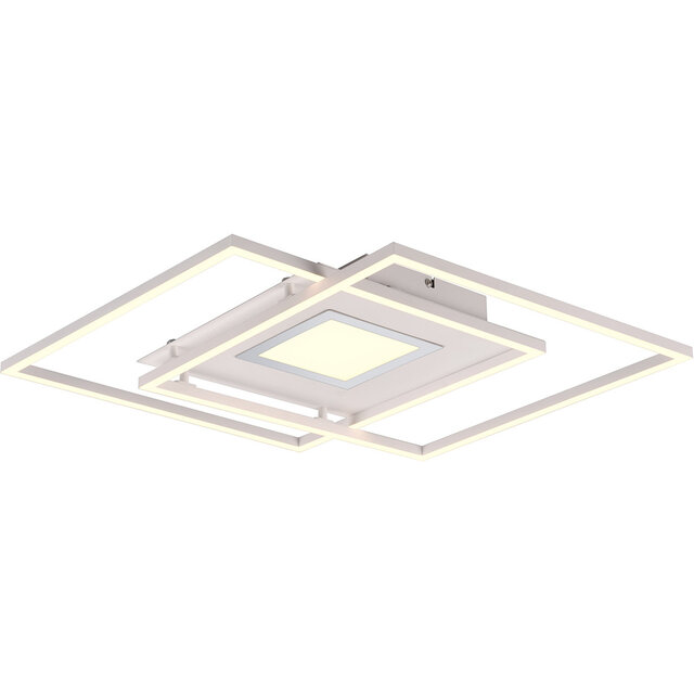 HLW LED LED Ceiling Lamp - Ceiling Lighting - Trion Avia - 36W - Adjustable Color - Remote Control - Dimmable - Matte White - Aluminum