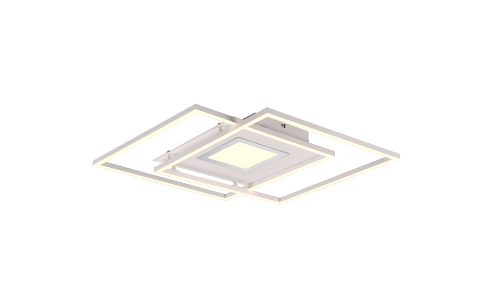 HLW LED LED Ceiling Lamp - Ceiling Lighting - Trion Avia - 36W - Adjustable Color - Remote Control - Dimmable - Matte White - Aluminum
