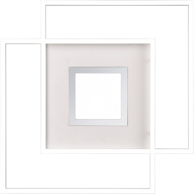 HLW LED LED Ceiling Lamp - Ceiling Lighting - Trion Avia - 36W - Adjustable Color - Remote Control - Dimmable - Matte White - Aluminum