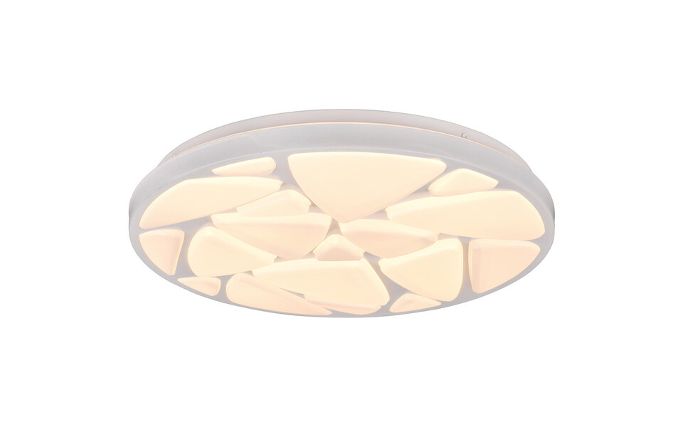 HLW LED LED Plafondlamp - Plafondverlichting - Trion Stroma - 16W - Dimbaar - Aanpasbare Lichtkleur - Afstandsbediening - Rond - Mat Wit - Kunststof