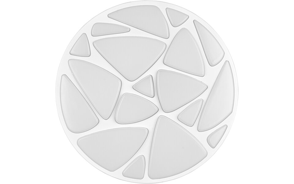 HLW LED LED Ceiling Lamp - Ceiling Lighting - Trion Stroma - 16W - Dimmable - Adjustable Light Color - Remote Control - Round - Matte White - Plastic