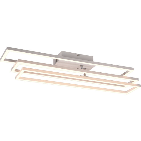 HLW LED LED Plafondlamp - Plafondverlichting - Trion Rosso - 36W - Aanpasbare Kleur - Afstandsbediening - Dimbaar - Vierkant - Mat Wit - Metaal HLW LED LED Plafondlamp - Plafondverlichting - Trion Rosso - 36W - Aanpasbare Kleur - Afstandsbediening - Dimbaar - Vierkant - Mat Wit - Metaal