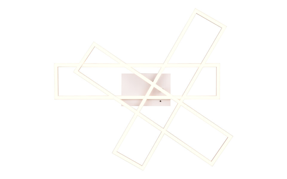 HLW LED LED Plafondlamp - Plafondverlichting - Trion Rosso - 36W - Aanpasbare Kleur - Afstandsbediening - Dimbaar - Vierkant - Mat Wit - Metaal