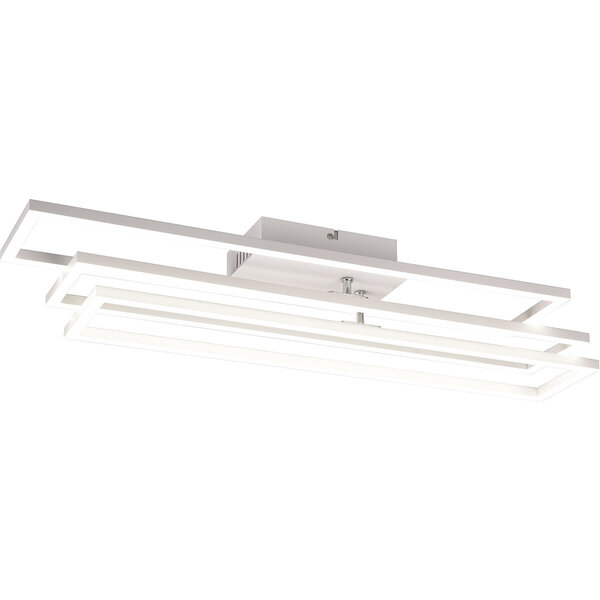 HLW LED LED Plafondlamp - Plafondverlichting - Trion Rosso - 36W - Aanpasbare Kleur - Afstandsbediening - Dimbaar - Vierkant - Mat Wit - Metaal HLW LED LED Plafondlamp - Plafondverlichting - Trion Rosso - 36W - Aanpasbare Kleur - Afstandsbediening - Dimbaar - Vierkant - Mat Wit - Metaal