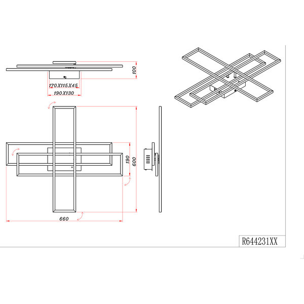 HLW LED LED Plafondlamp - Plafondverlichting - Trion Rosso - 36W - Aanpasbare Kleur - Afstandsbediening - Dimbaar - Vierkant - Mat Wit - Metaal HLW LED LED Plafondlamp - Plafondverlichting - Trion Rosso - 36W - Aanpasbare Kleur - Afstandsbediening - Dimbaar - Vierkant - Mat Wit - Metaal