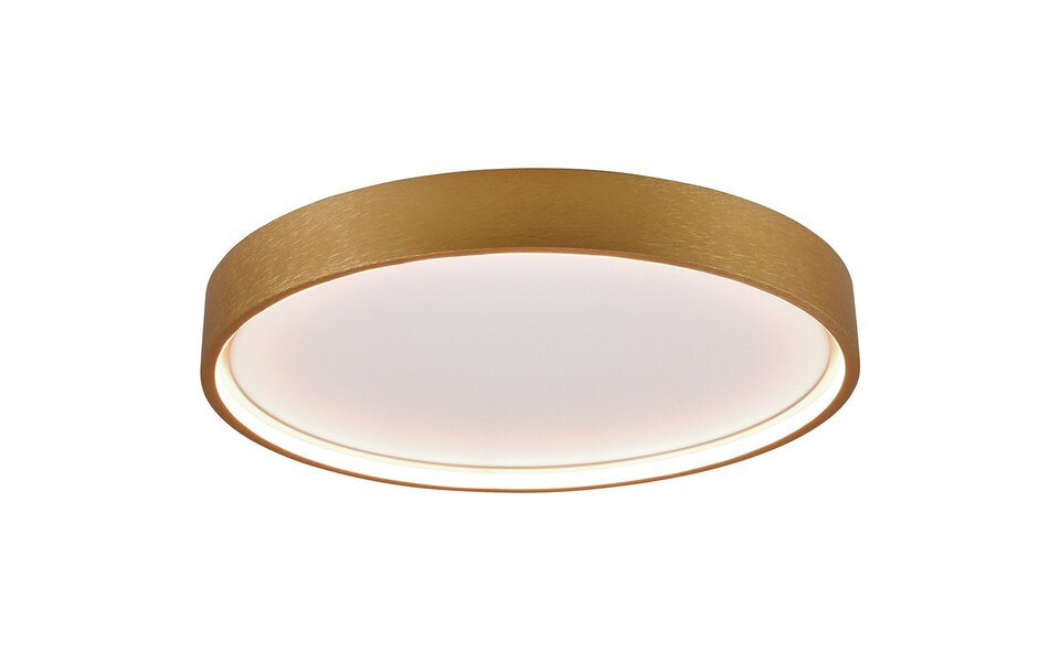 HLW LED LED Ceiling Lamp - Ceiling Lighting - Trion Dile - 29W - Adjustable Light Color - Round - Matte Brass - Metal