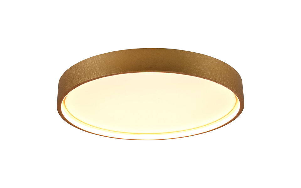 HLW LED LED Ceiling Lamp - Ceiling Lighting - Trion Dile - 29W - Adjustable Light Color - Round - Matte Brass - Metal