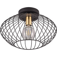 Trion Rigo LED Ceiling Light Matte Black Ø40 cm E27