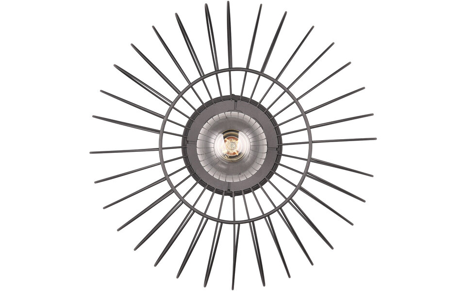 HLW LED LED Ceiling Lamp - Ceiling Lighting - Trion Rigo - E27 Fitting - 1-light - Round - Matte Black - Metal HLW LED LED Ceiling Lamp - Ceiling Lighting - Trion Rigo - E27 Fitting - 1-light - Round - Matte Black - Metal