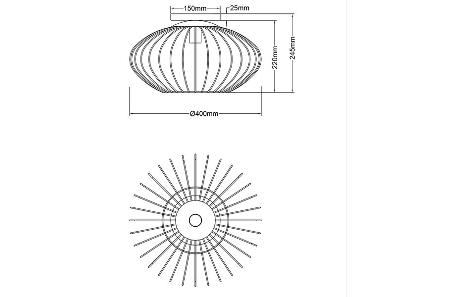 HLW LED LED Ceiling Lamp - Ceiling Lighting - Trion Rigo - E27 Fitting - 1-light - Round - Matte Black - Metal HLW LED LED Ceiling Lamp - Ceiling Lighting - Trion Rigo - E27 Fitting - 1-light - Round - Matte Black - Metal