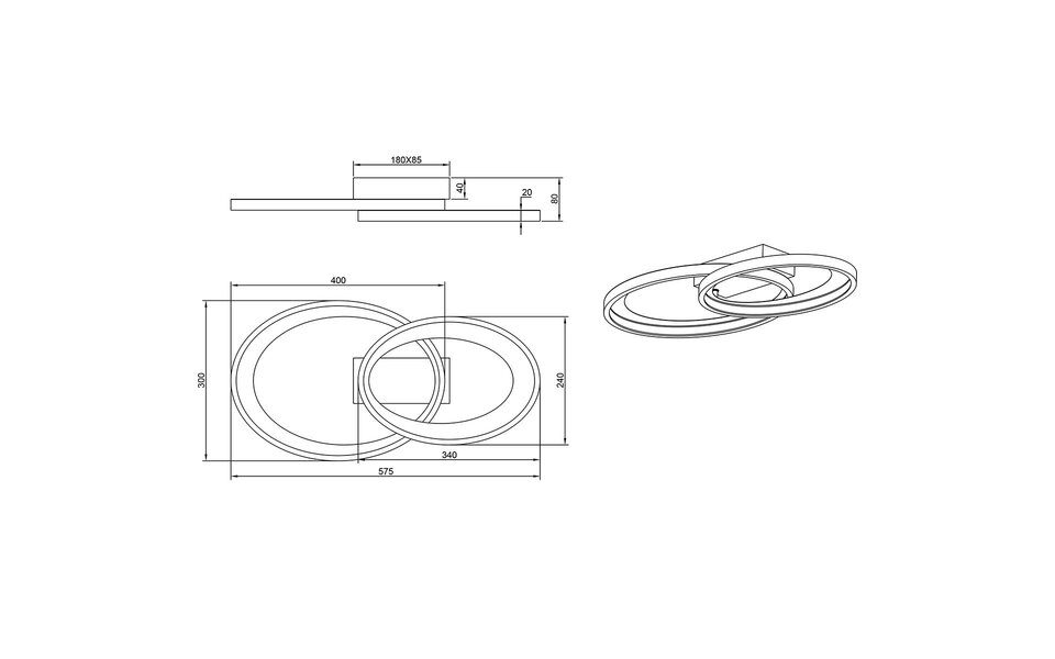 HLW LED LED Ceiling Lamp - Ceiling Lighting - Trion Gela - 25W - Warm White 3000K - Round - Black Gold - Metal