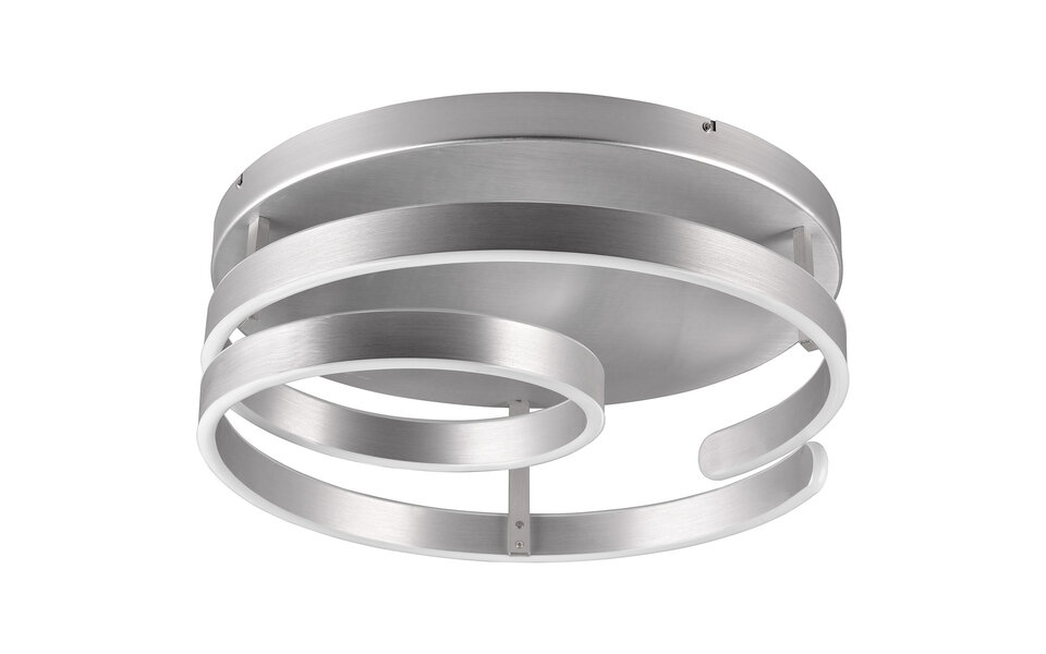 HLW LED LED Plafondlamp - Trion Renie - 58W - Warm Wit 3000K - Dimbaar - Rond - Geborsteld Aluminium - Metaal