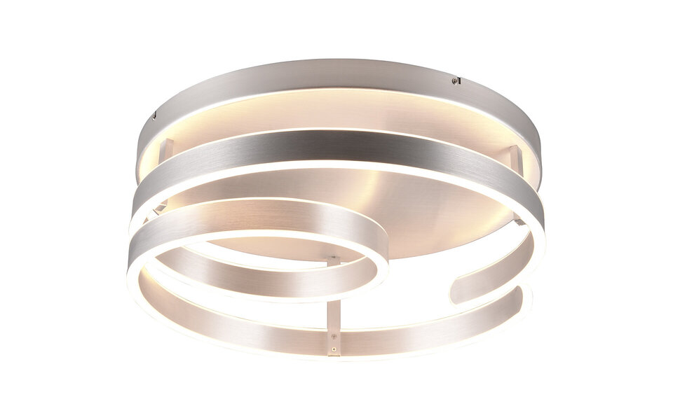 HLW LED LED Ceiling Light - Trion Renie - 58W - Warm White 3000K - Dimmable - Round - Brushed Aluminum - Metal