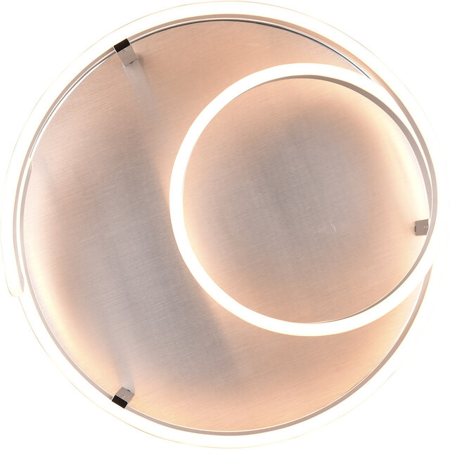 HLW LED LED Ceiling Light - Trion Renie - 58W - Warm White 3000K - Dimmable - Round - Brushed Aluminum - Metal