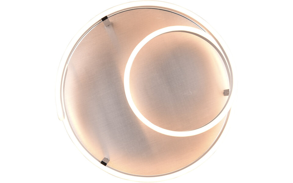HLW LED LED Plafondlamp - Trion Renie - 58W - Warm Wit 3000K - Dimbaar - Rond - Geborsteld Aluminium - Metaal